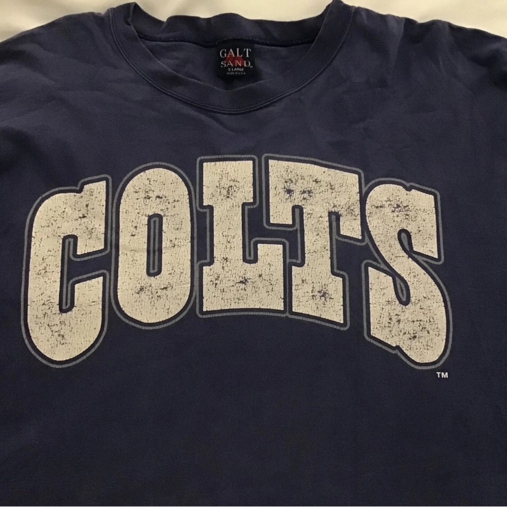 Vintage 90's Indianapolis Colts Long Sleeve Tee XL Made in USA Sleeve Hits